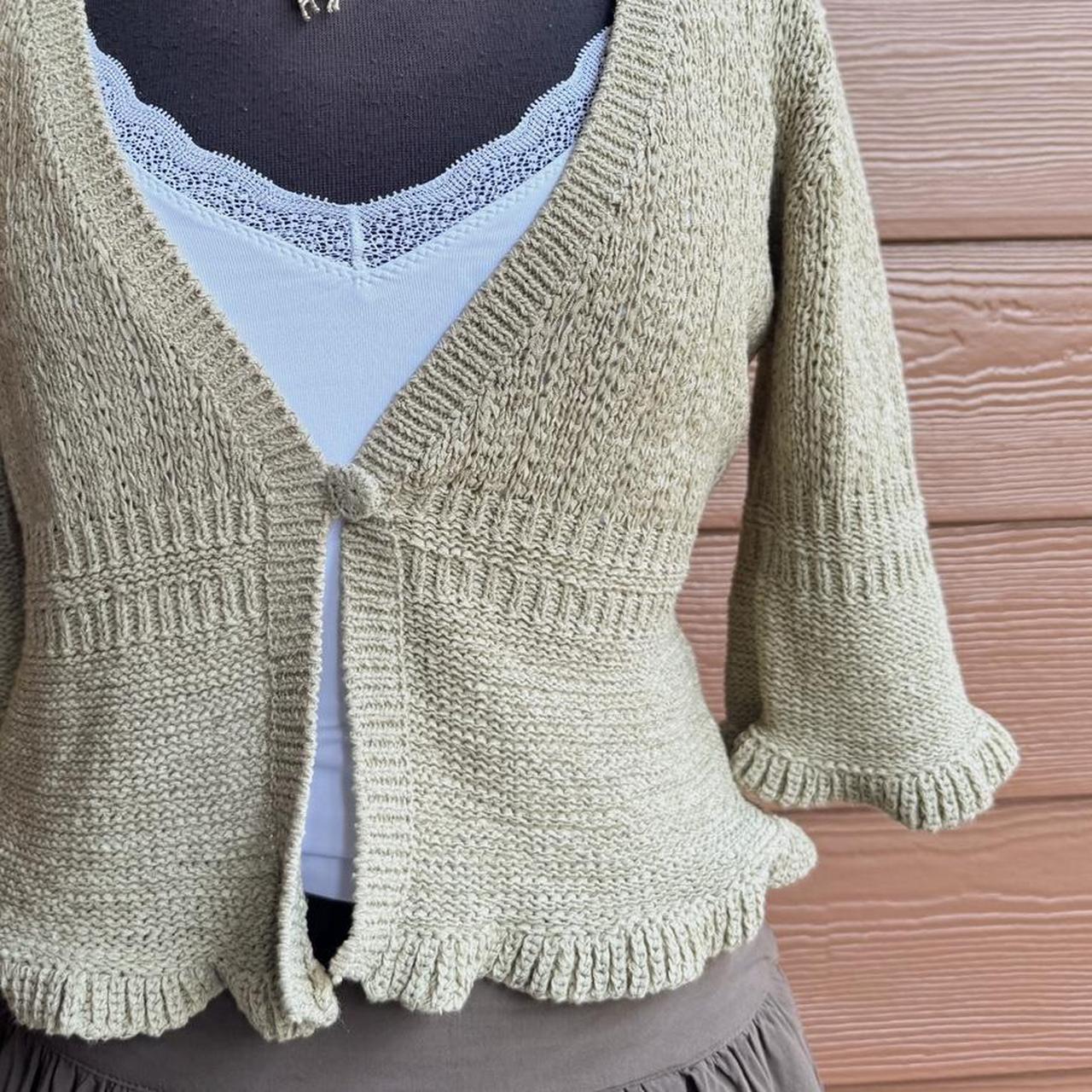 Sage green fairy knit cardigan (S)