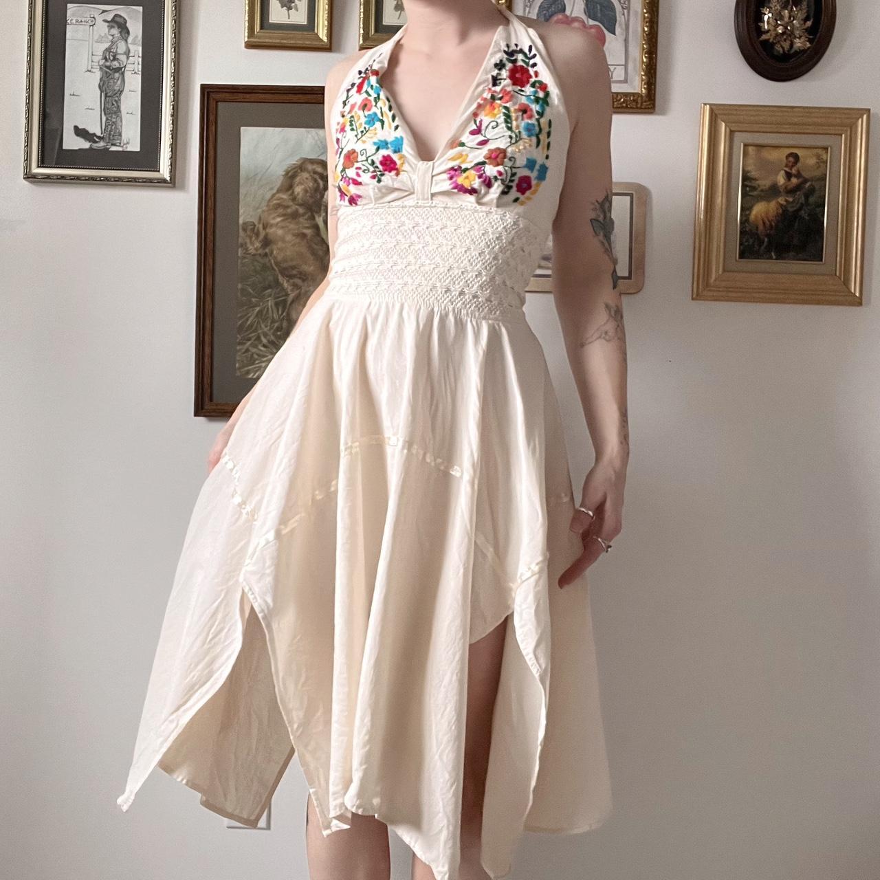 Vintage linen fairy dress (M)