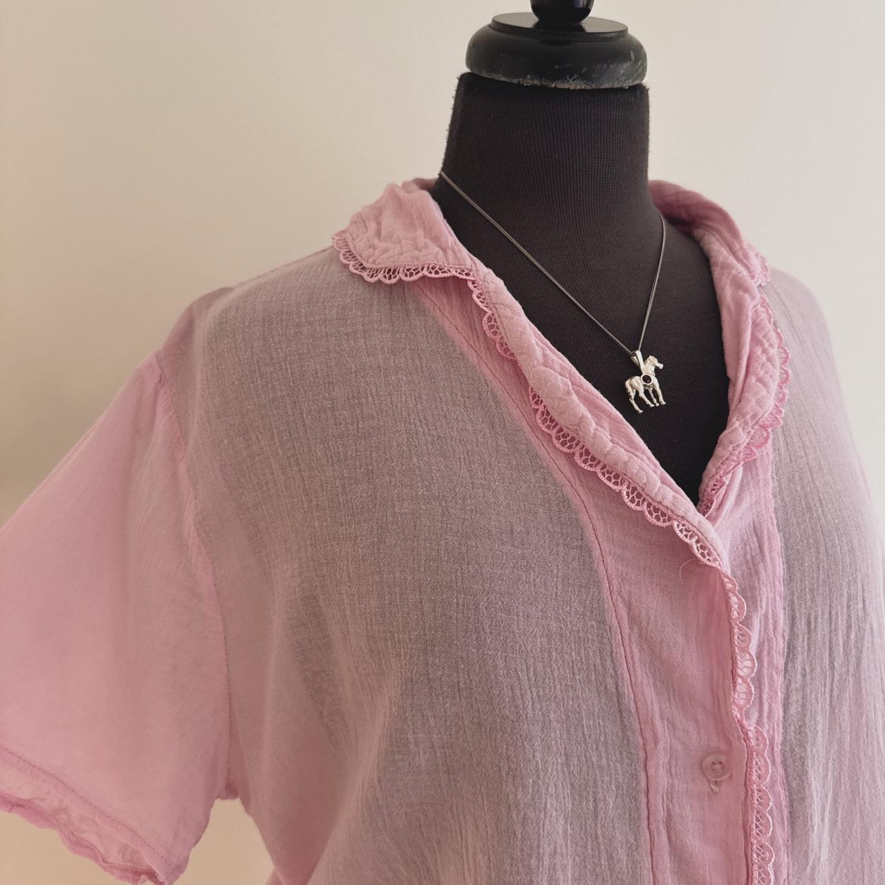 Pink cotton button up (XL)