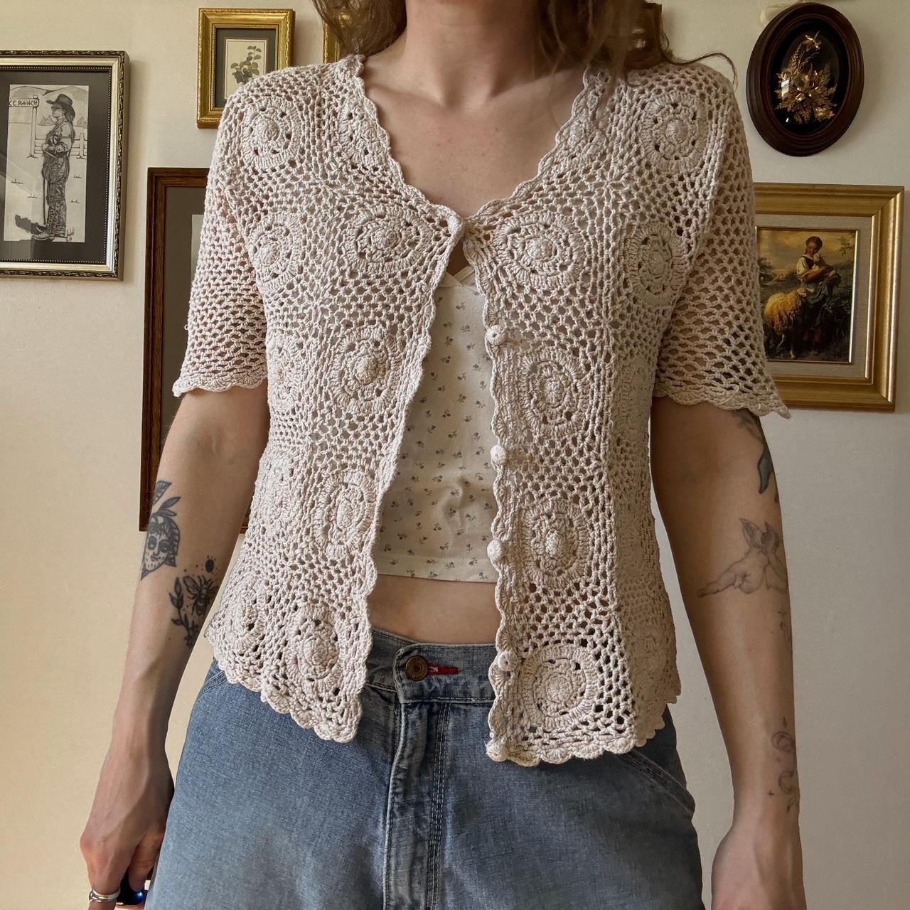 Crochet boho cardi (S)