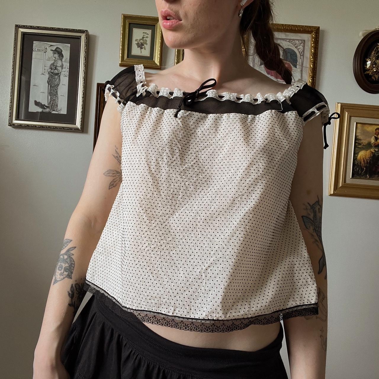 Vintage lace crop blouse (S/M)