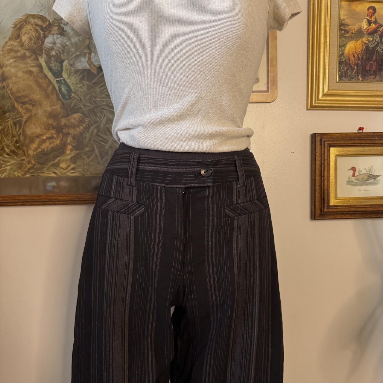 Black wide leg trousers (S)