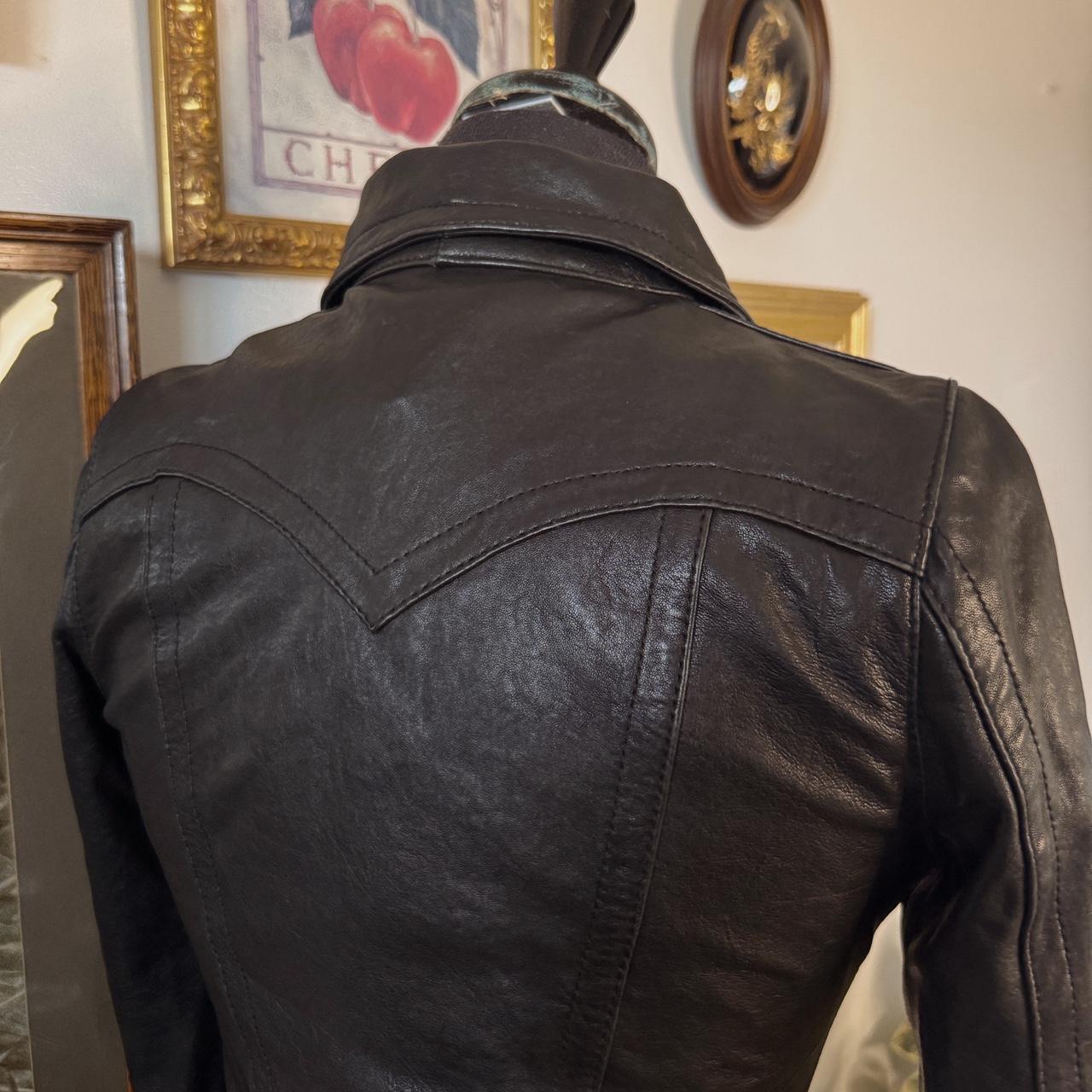 Black lambskin leather jacket (XS)