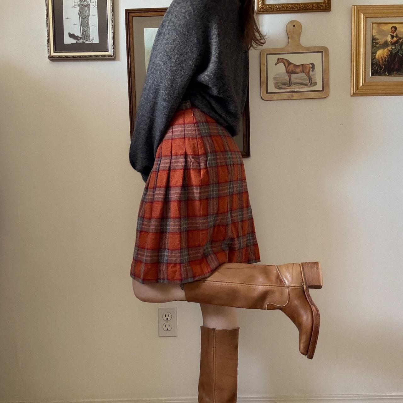 Pendleton plaid wool skirt (30")