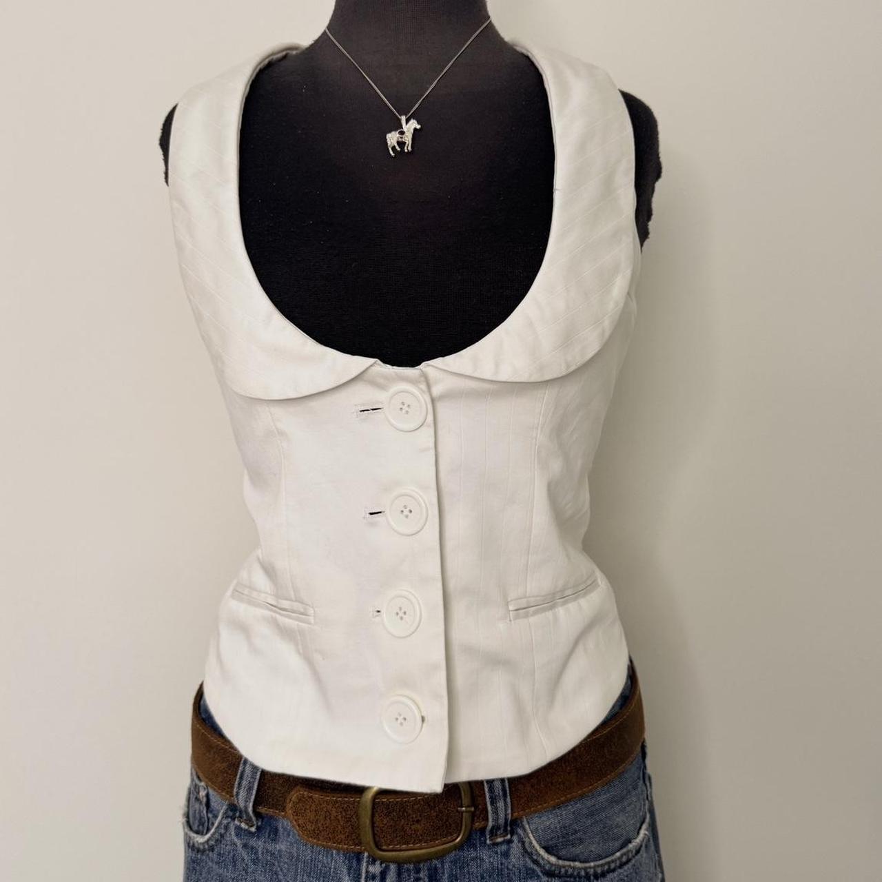 White y2k vest top (S)