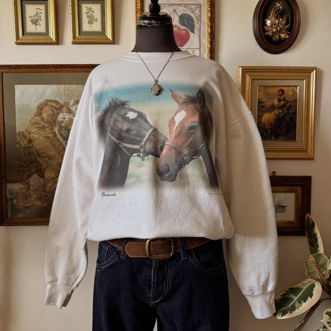 Horse crew neck sweatshirt (L)