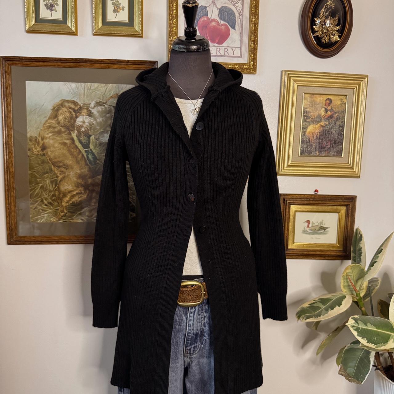 Y2K long knit cardigan (M)