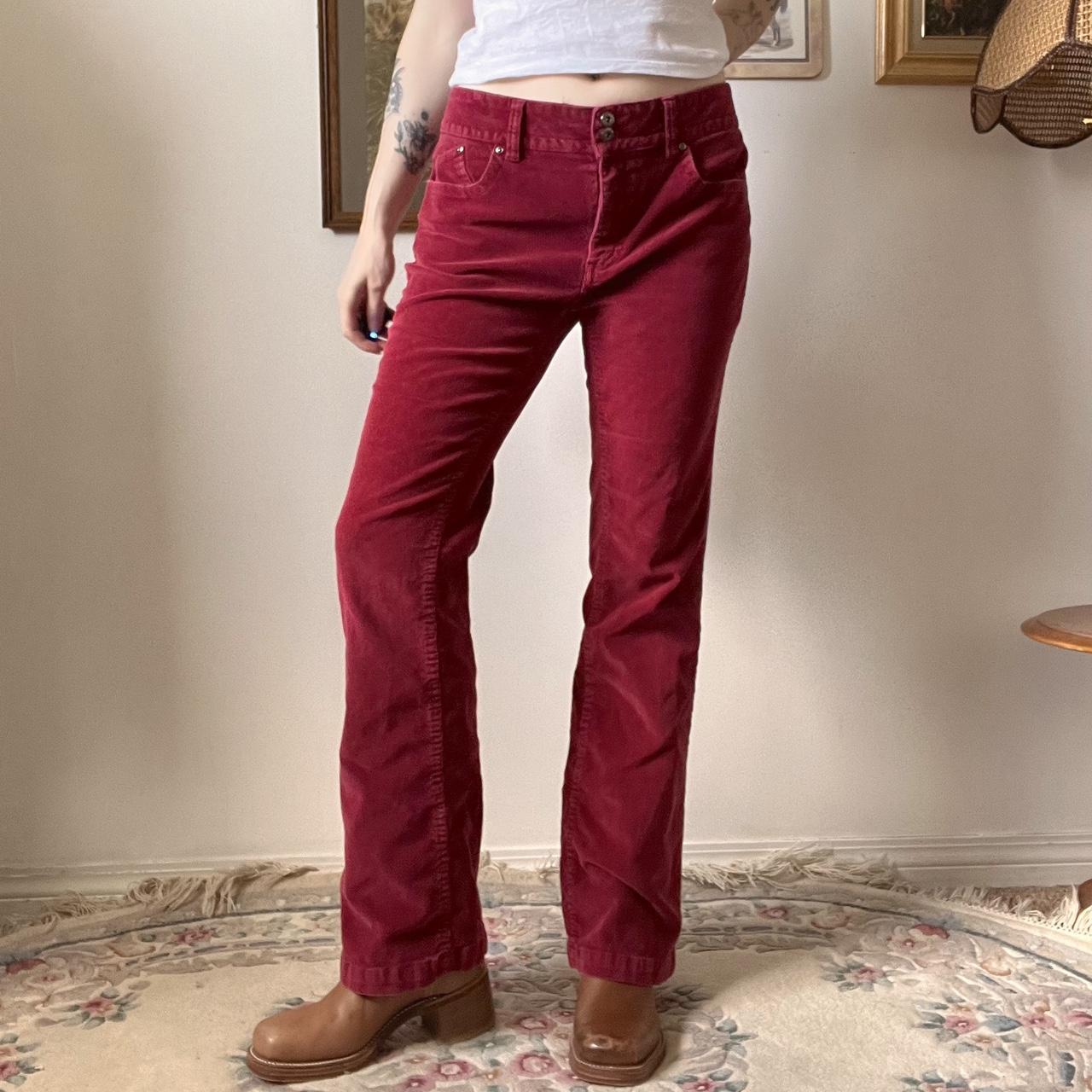 Red corduroy pants (L)