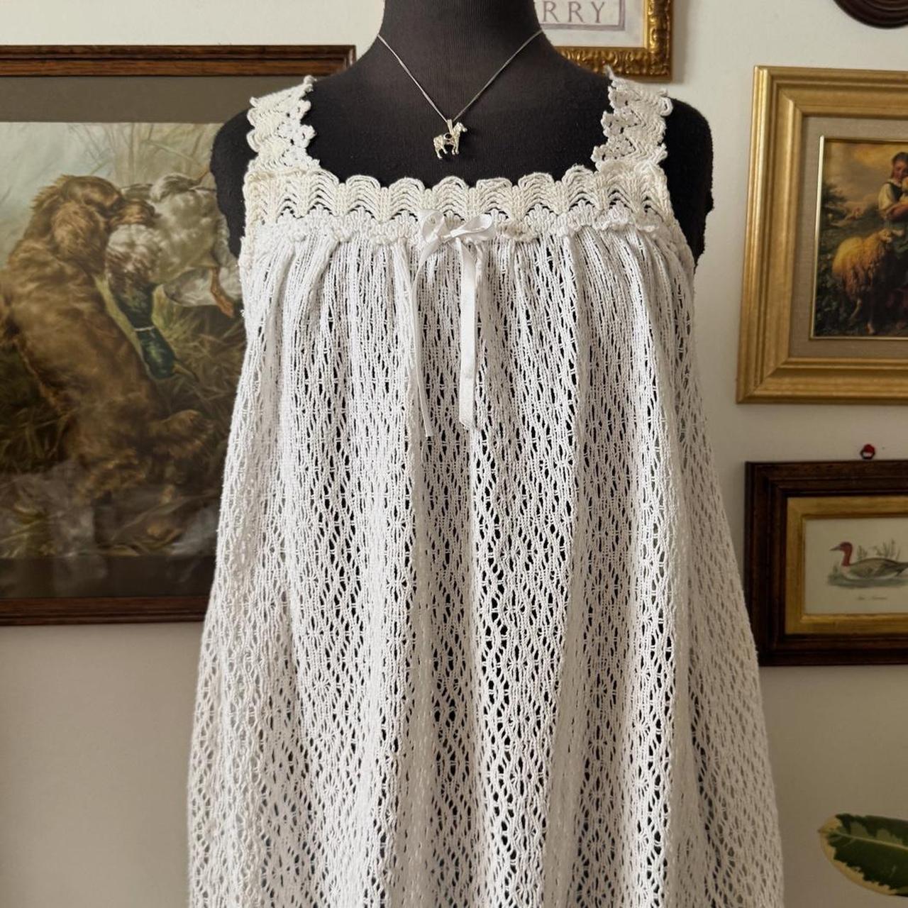 White crochet babydoll top (S)