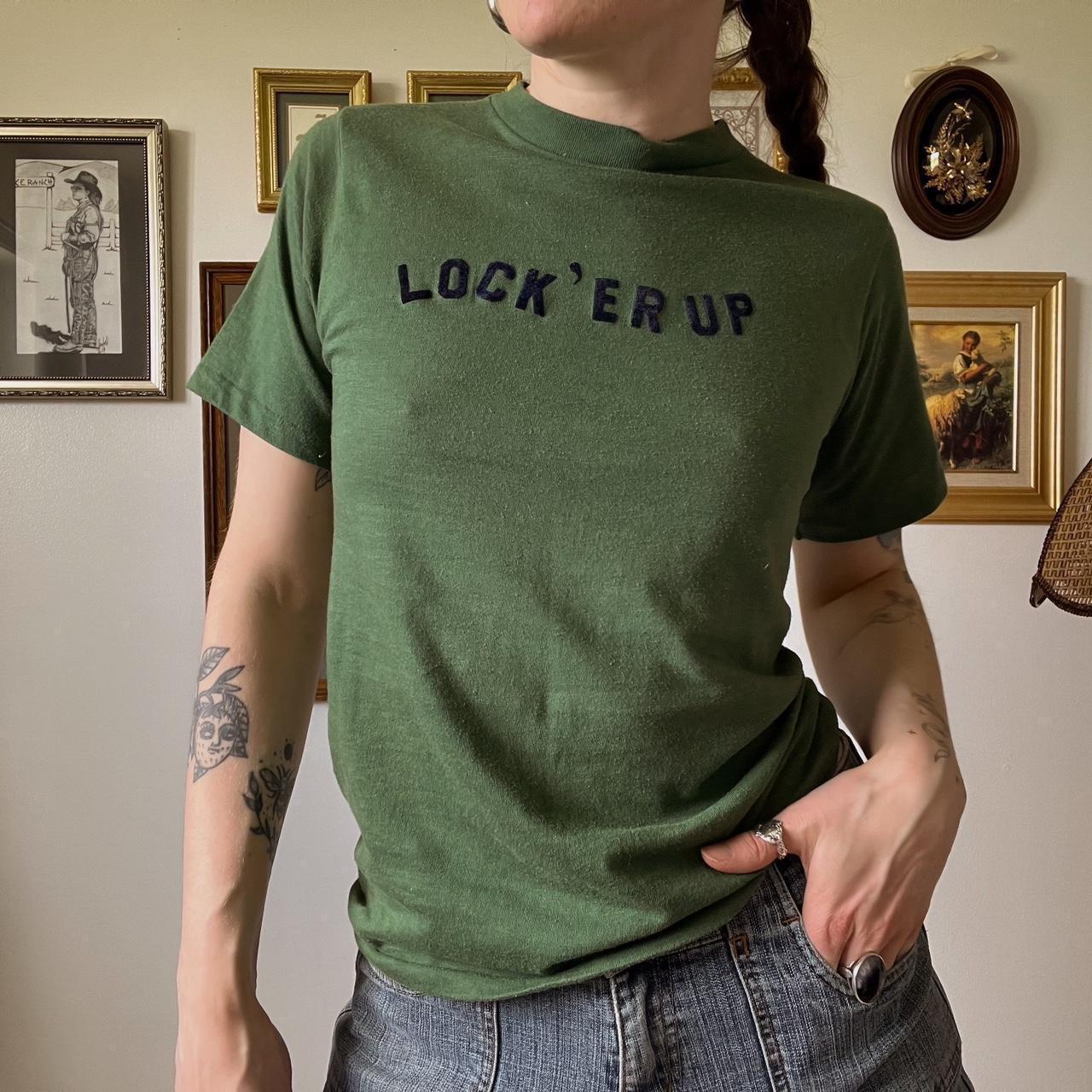 Vintage 1980s spellout tee (S)