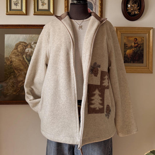 Cream autumnal fleece (L)