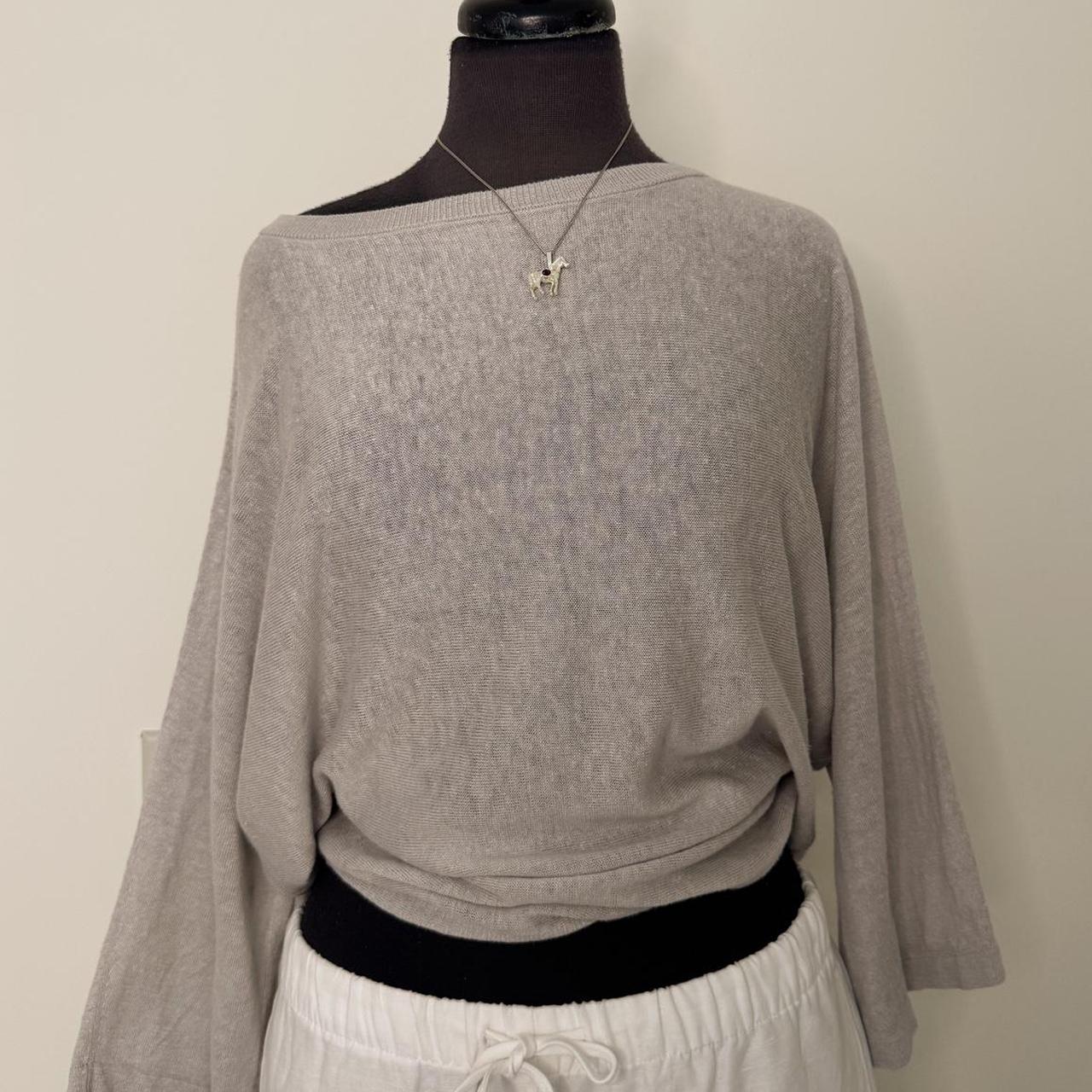 Grey linen angelic top (S/M)
