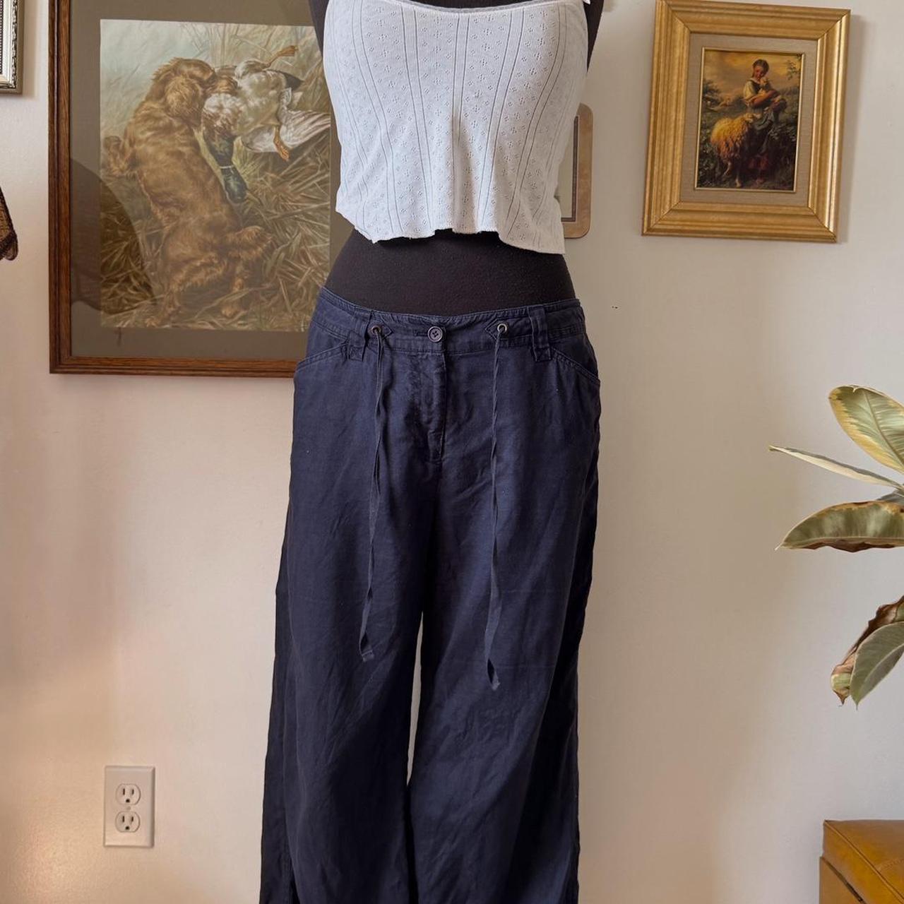 Breezy linen capri pants (M)