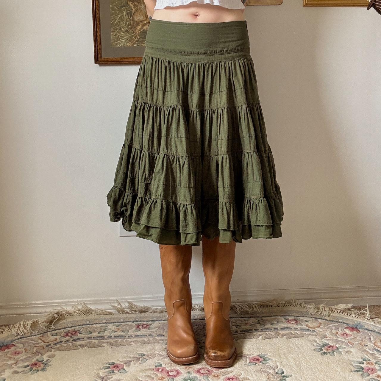 Tiered prarie midi skirt (M)