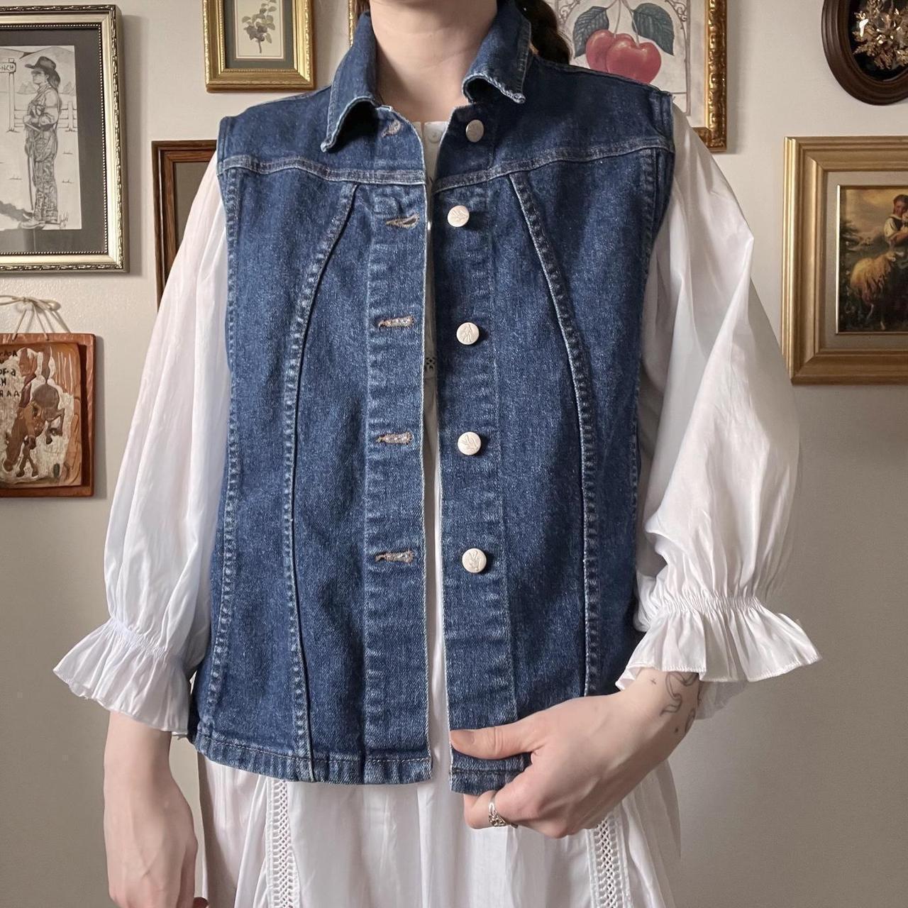 90s cowgirl denim vest (M)