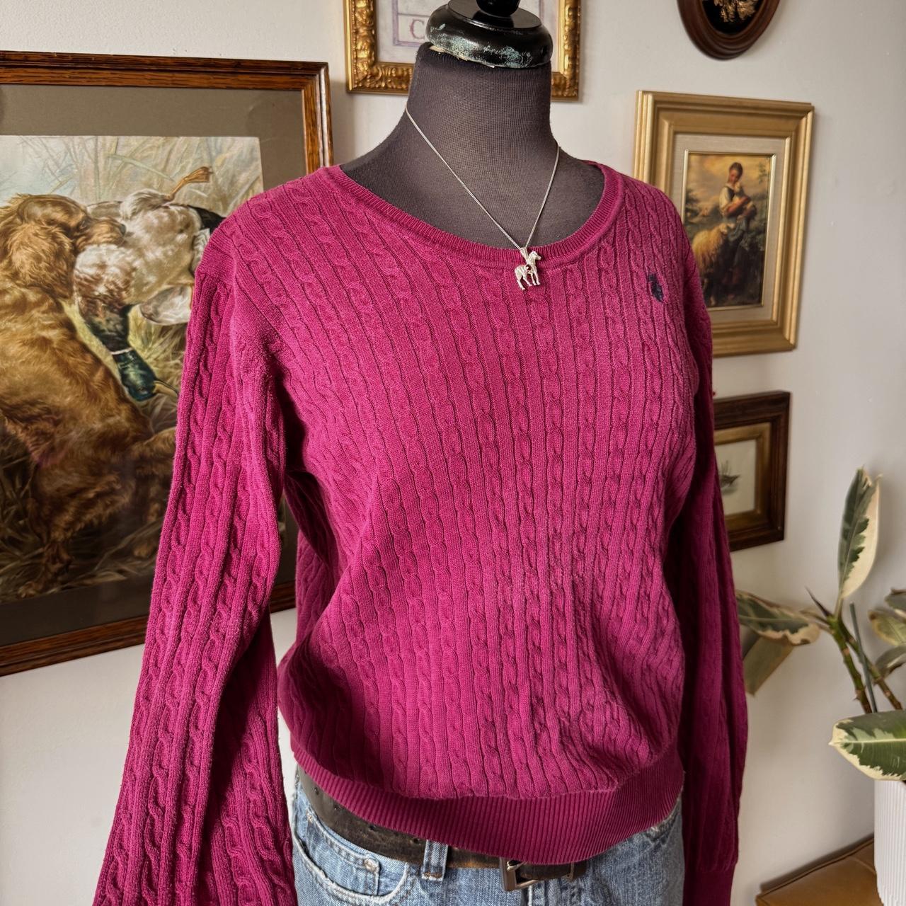 Rose magenta cable knit (M/L)