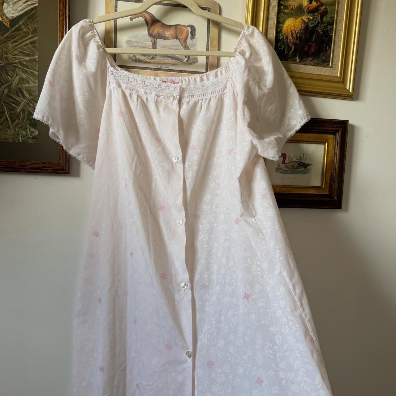 Light pink floral cottage nightgown (XL)