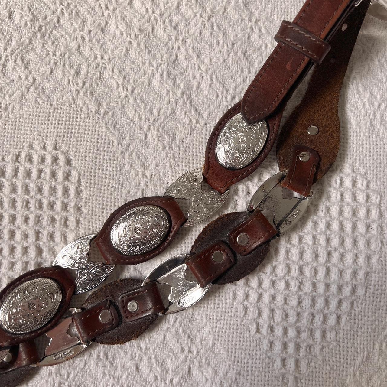 Leather concho belt