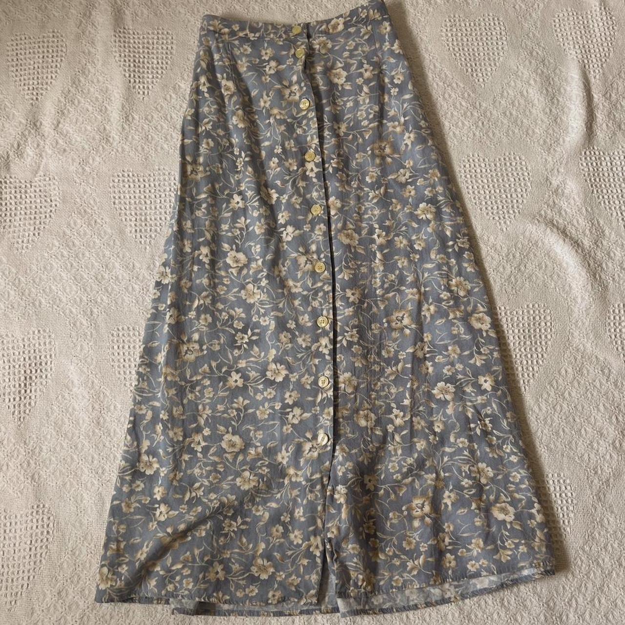 90s floral maxi skirt (M)