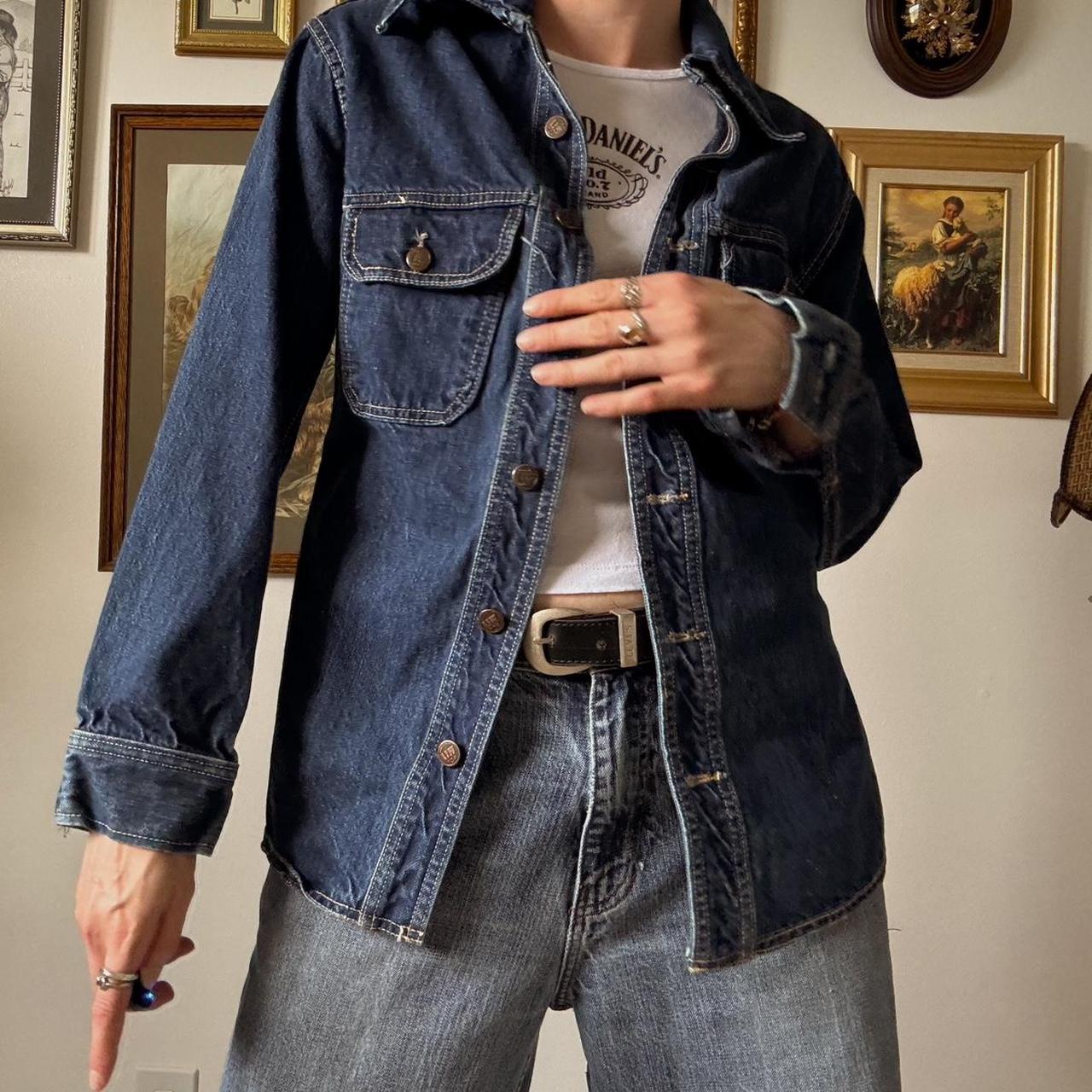 Vintage denim shacket (S)