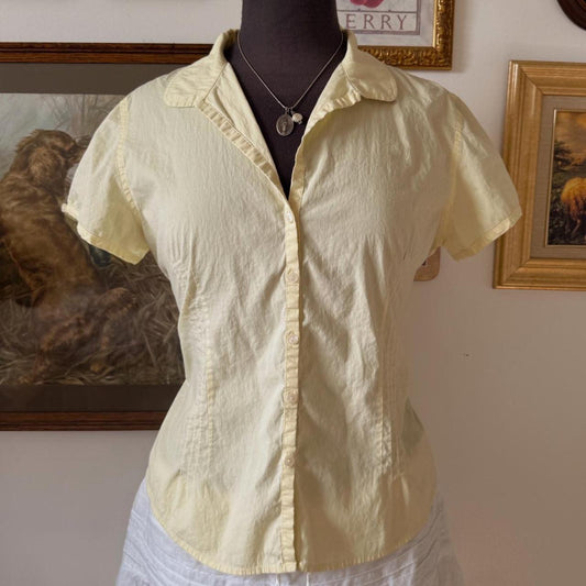 Butter yellow blouse (M)