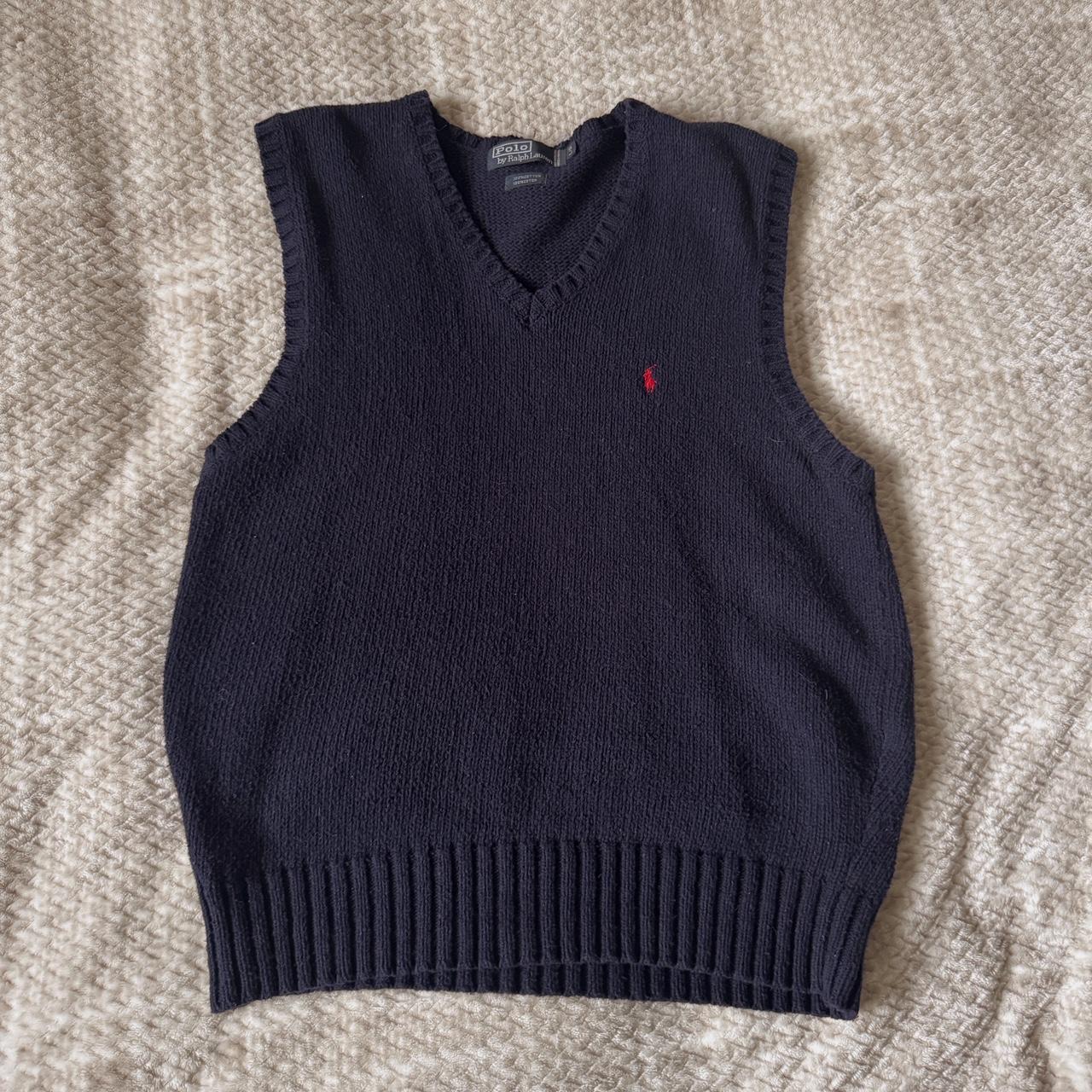 Ralph Lauren navy knit vest (L)