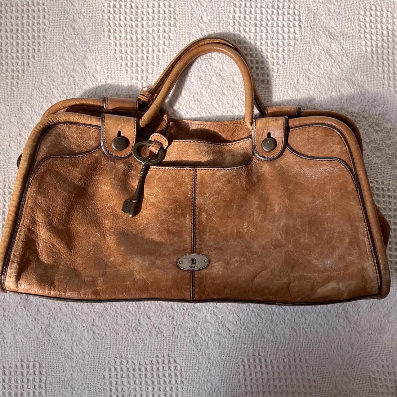 Fossil leather satchel bag