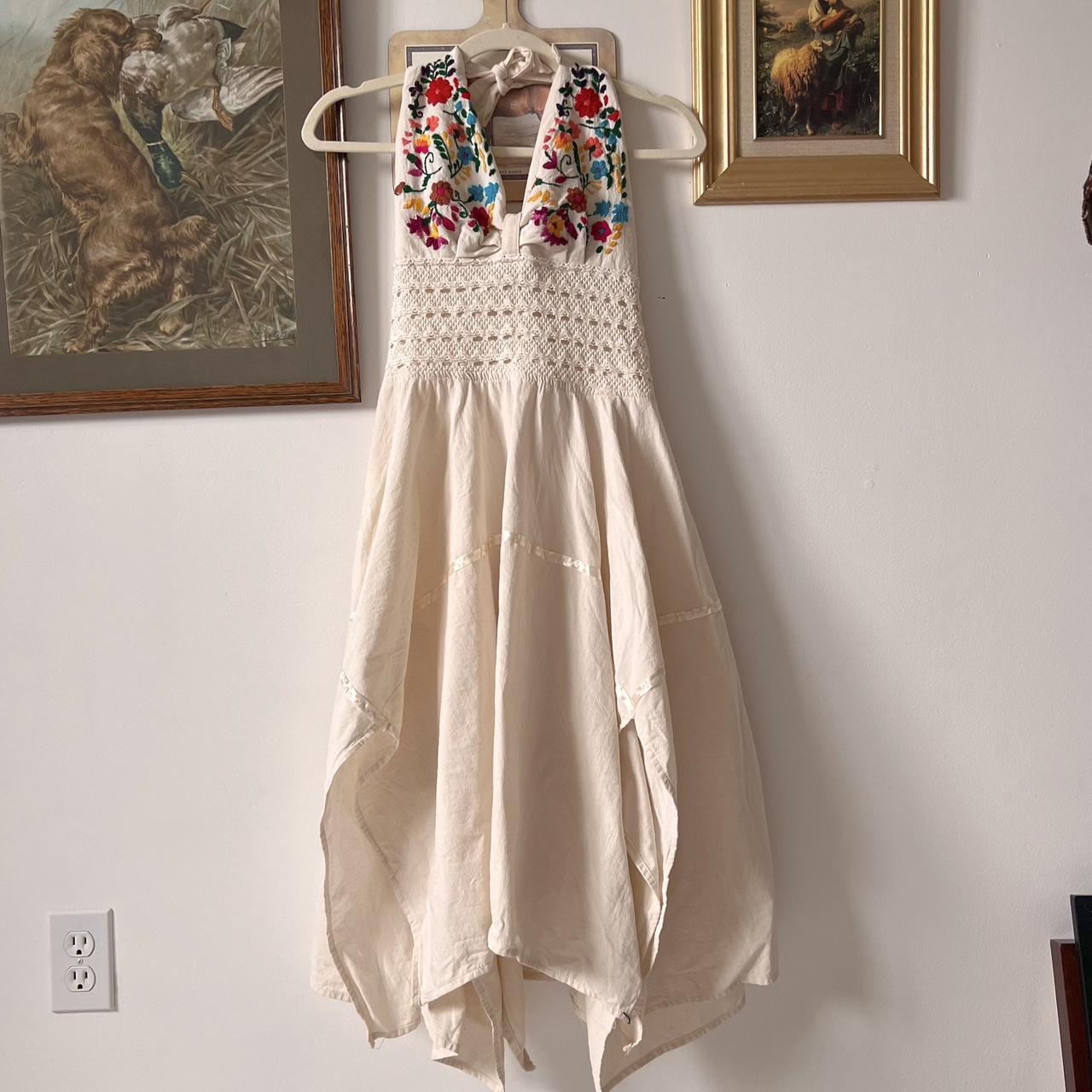 Vintage linen fairy dress (M)