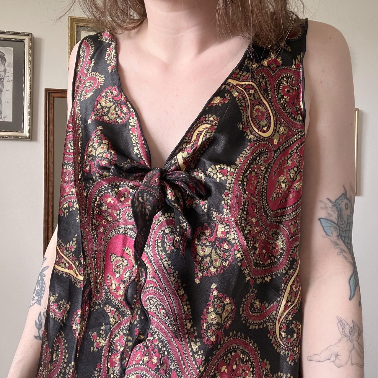 Mini paisley slip dress (L)