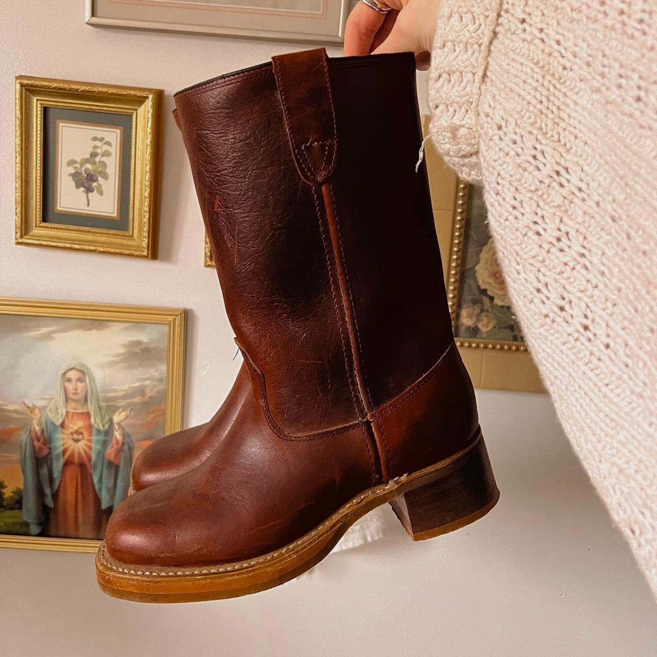 Vintage leather campus boots (6.5)