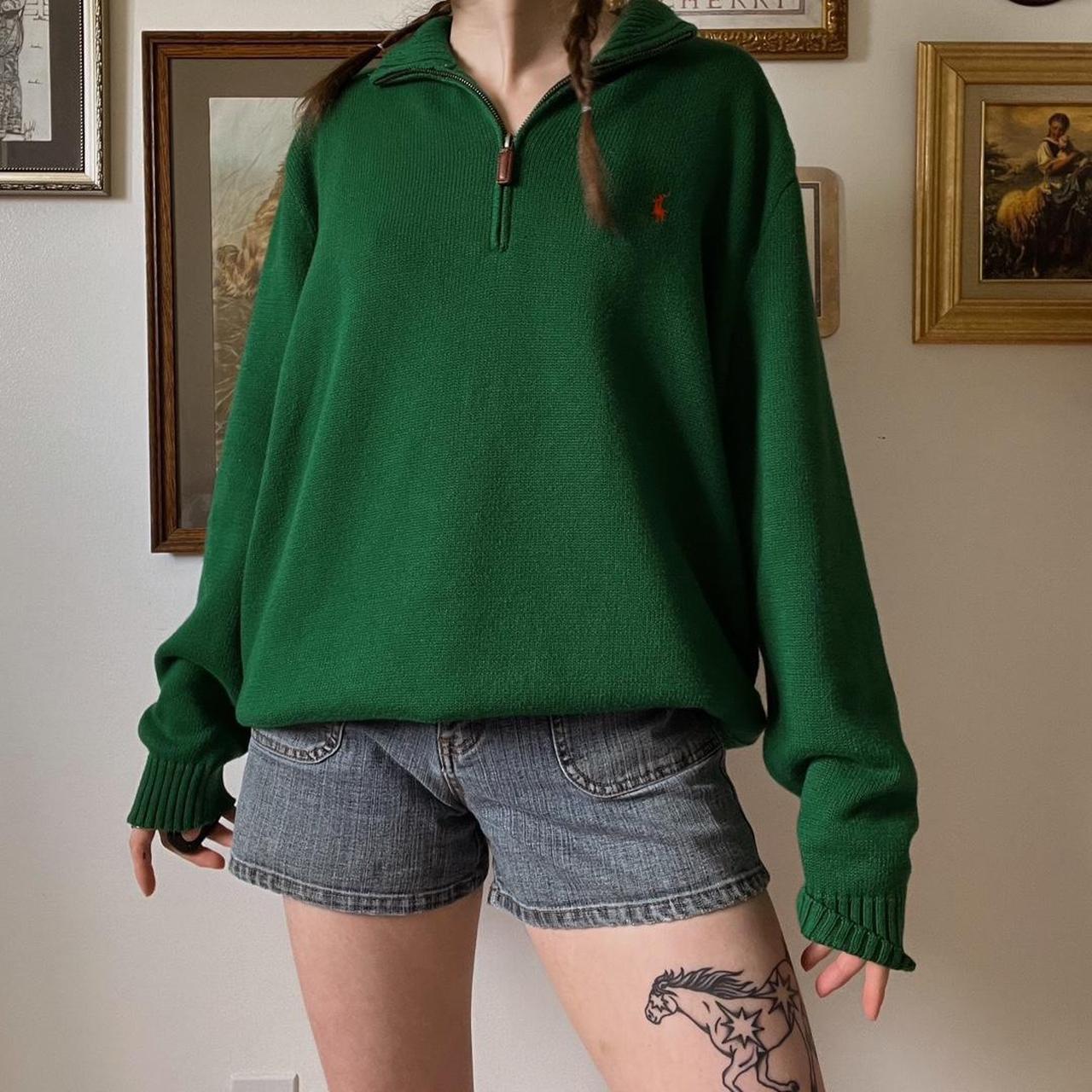 Lush green knit sweater (XXL)