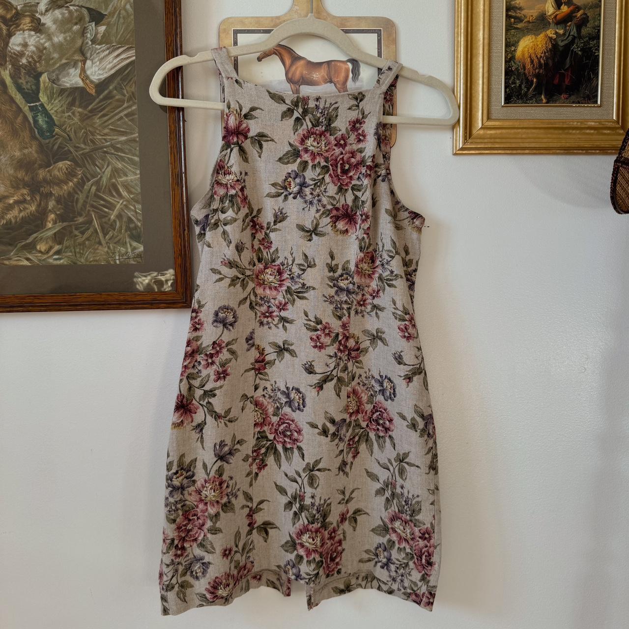 Vintage floral mini dress (S)