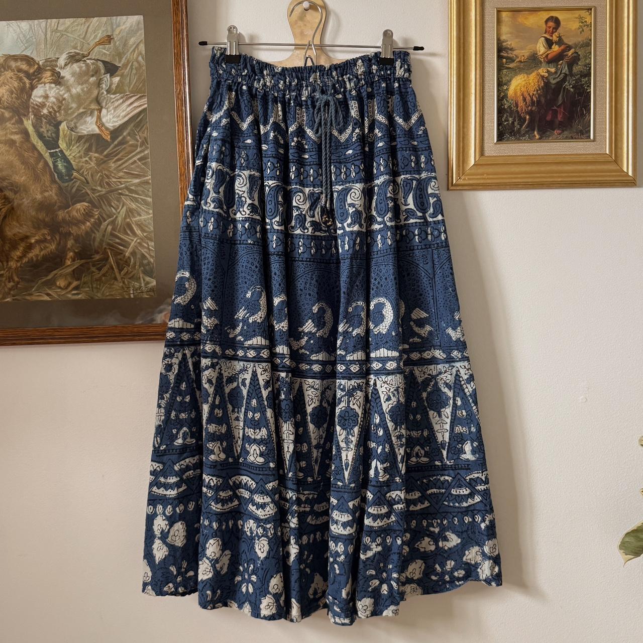 Vintage boho midi skirt (S)