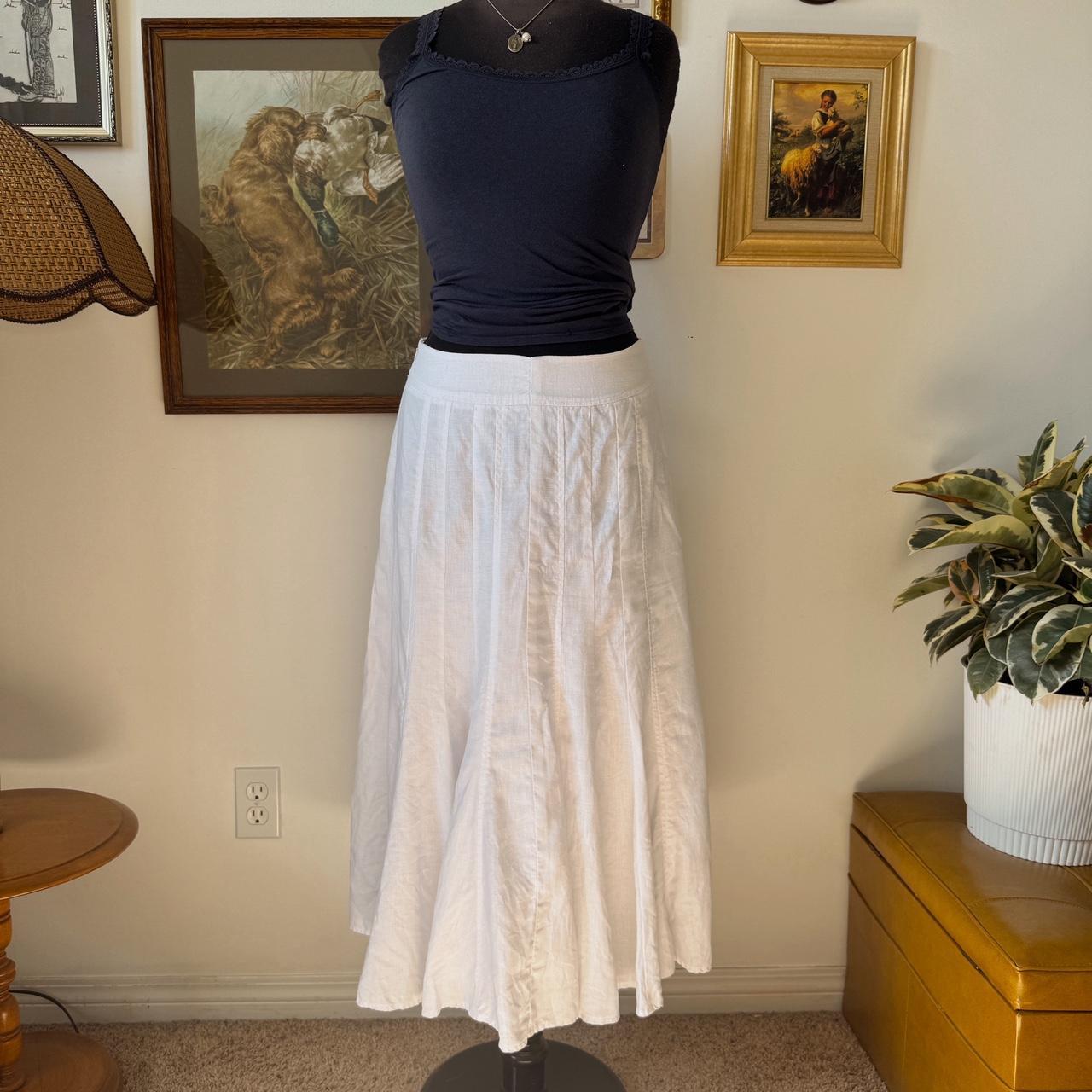 White linen maxi skirt (29")