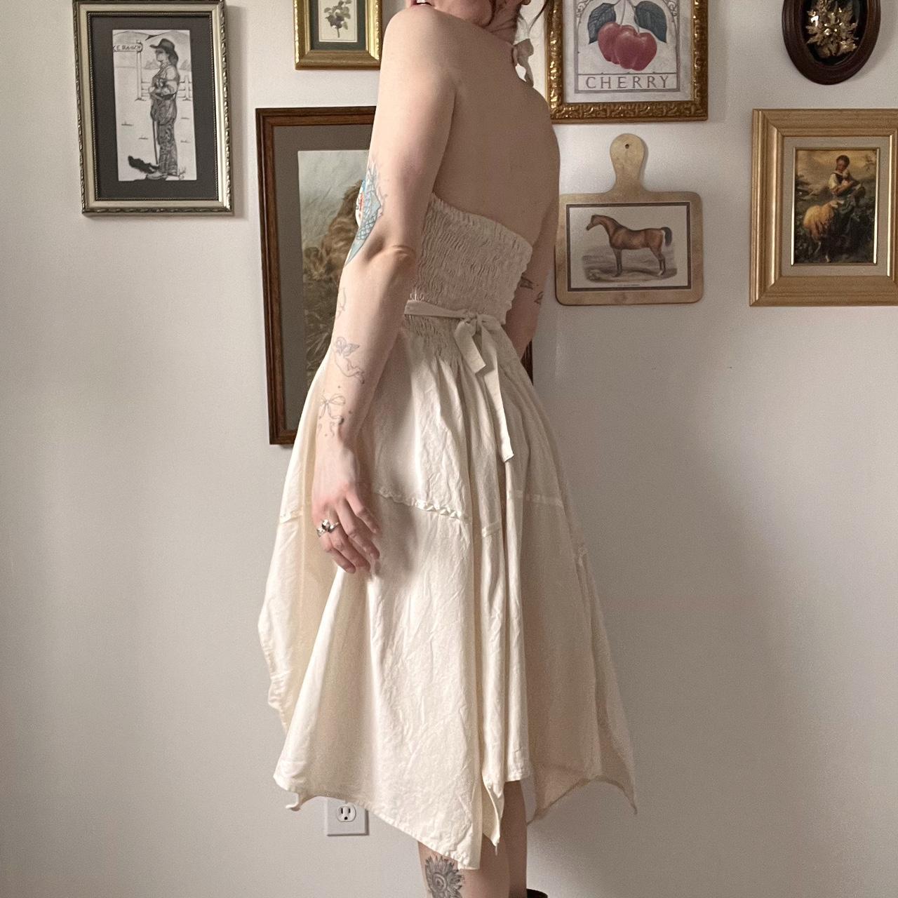 Vintage linen fairy dress (M)