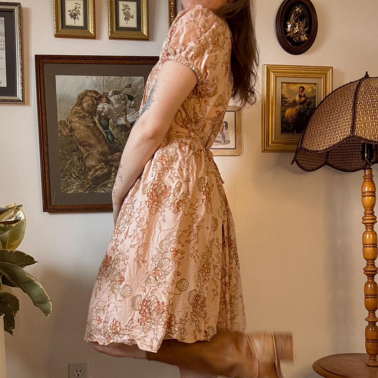 Pink floral babydoll dress (S)