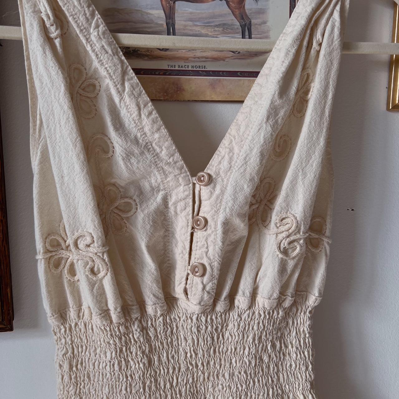 Vintage linen mini dress (S)