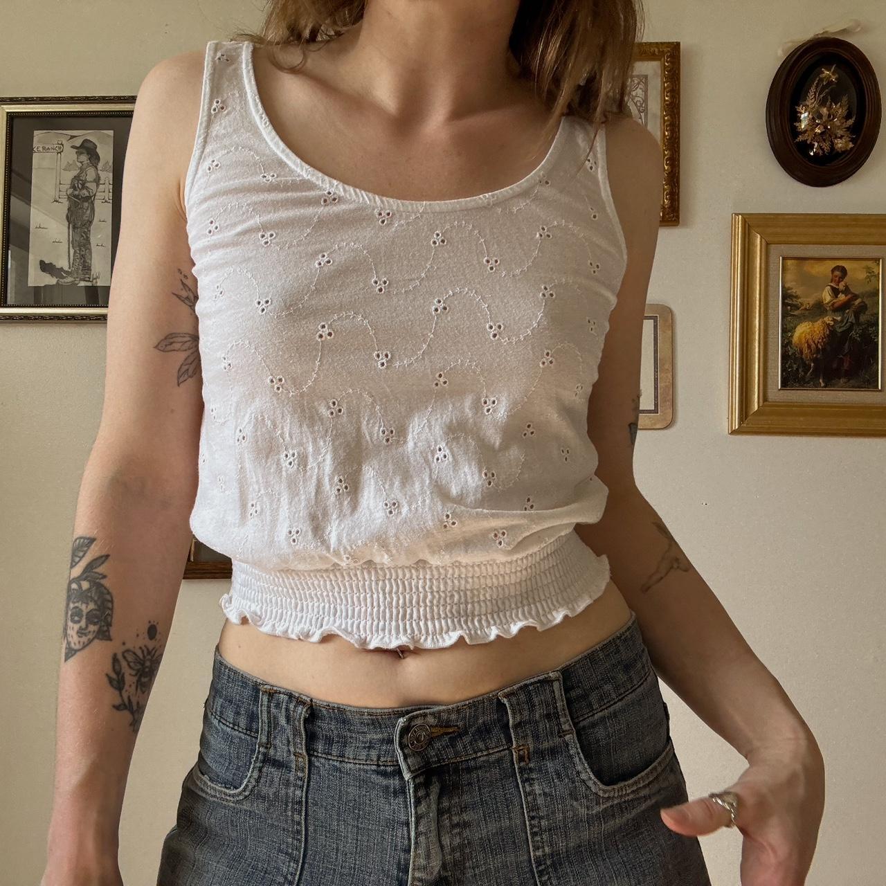 Eyelet crop tank (S)