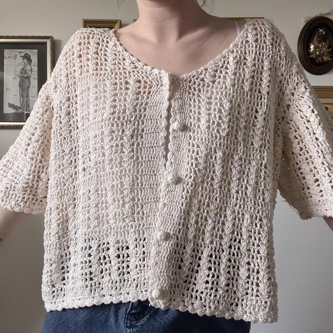 Vintage crochet cardigan (L)