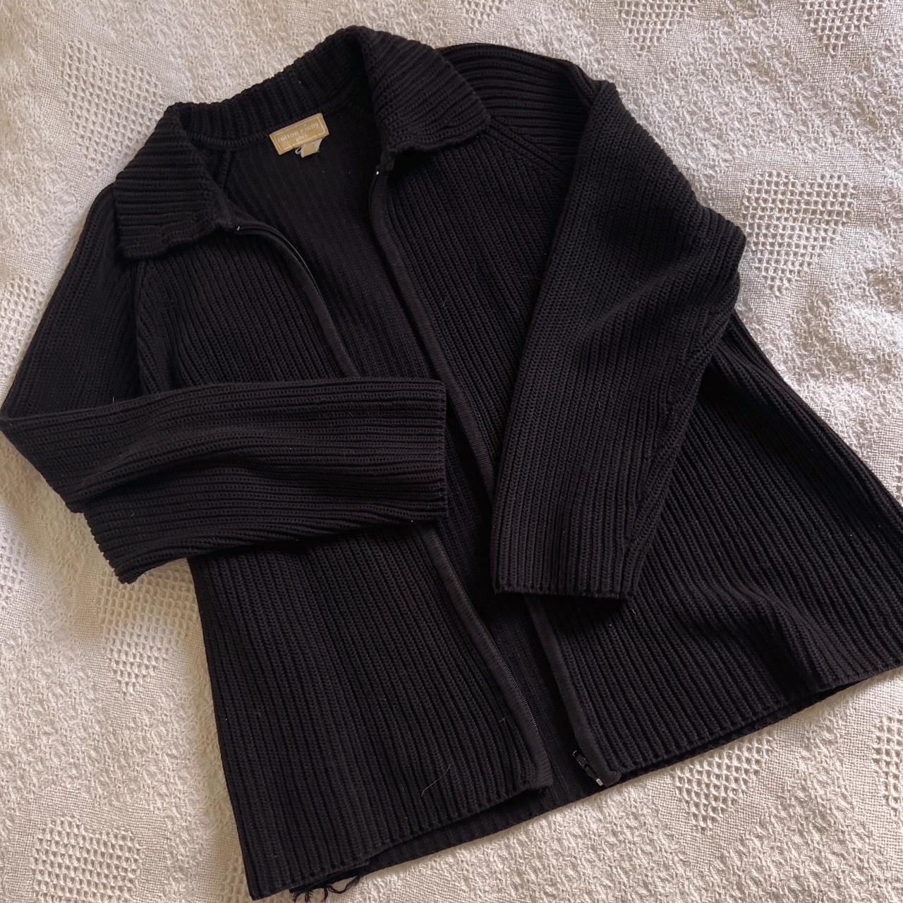 Slouchy black knit cardigan (XL)