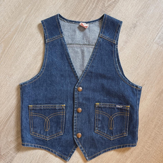 Vintage western denim vest (XS)