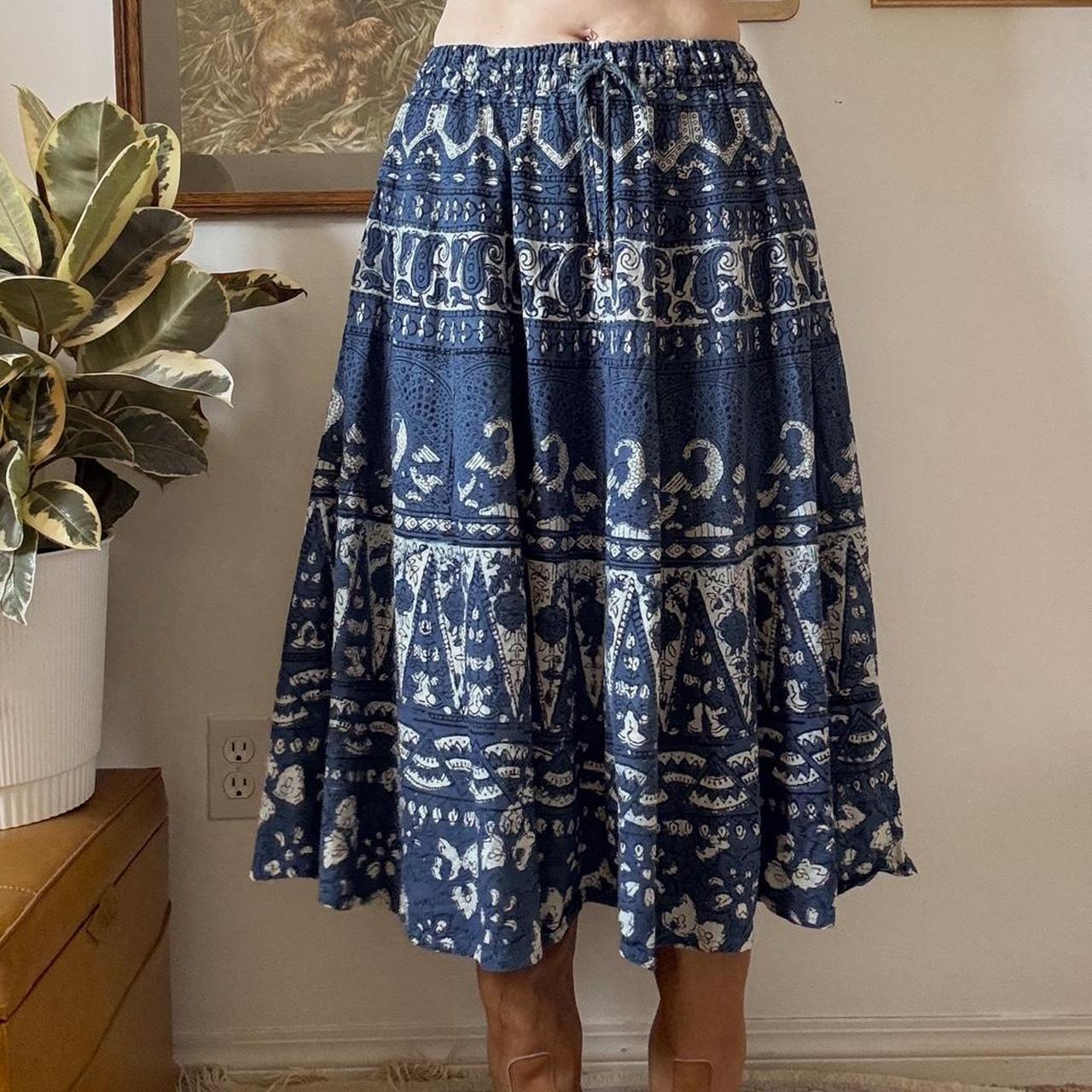 Vintage boho midi skirt (S)