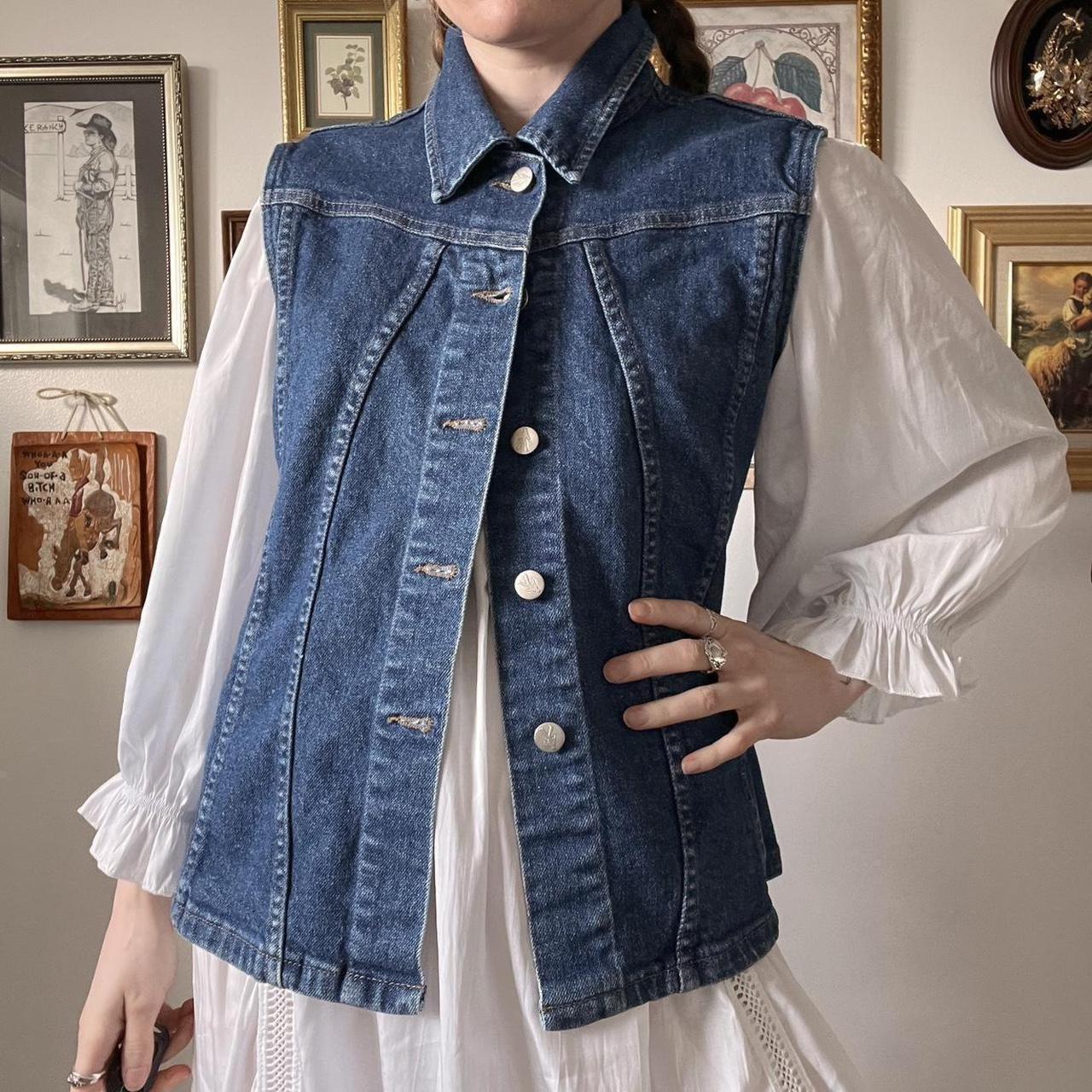 90s cowgirl denim vest (M)