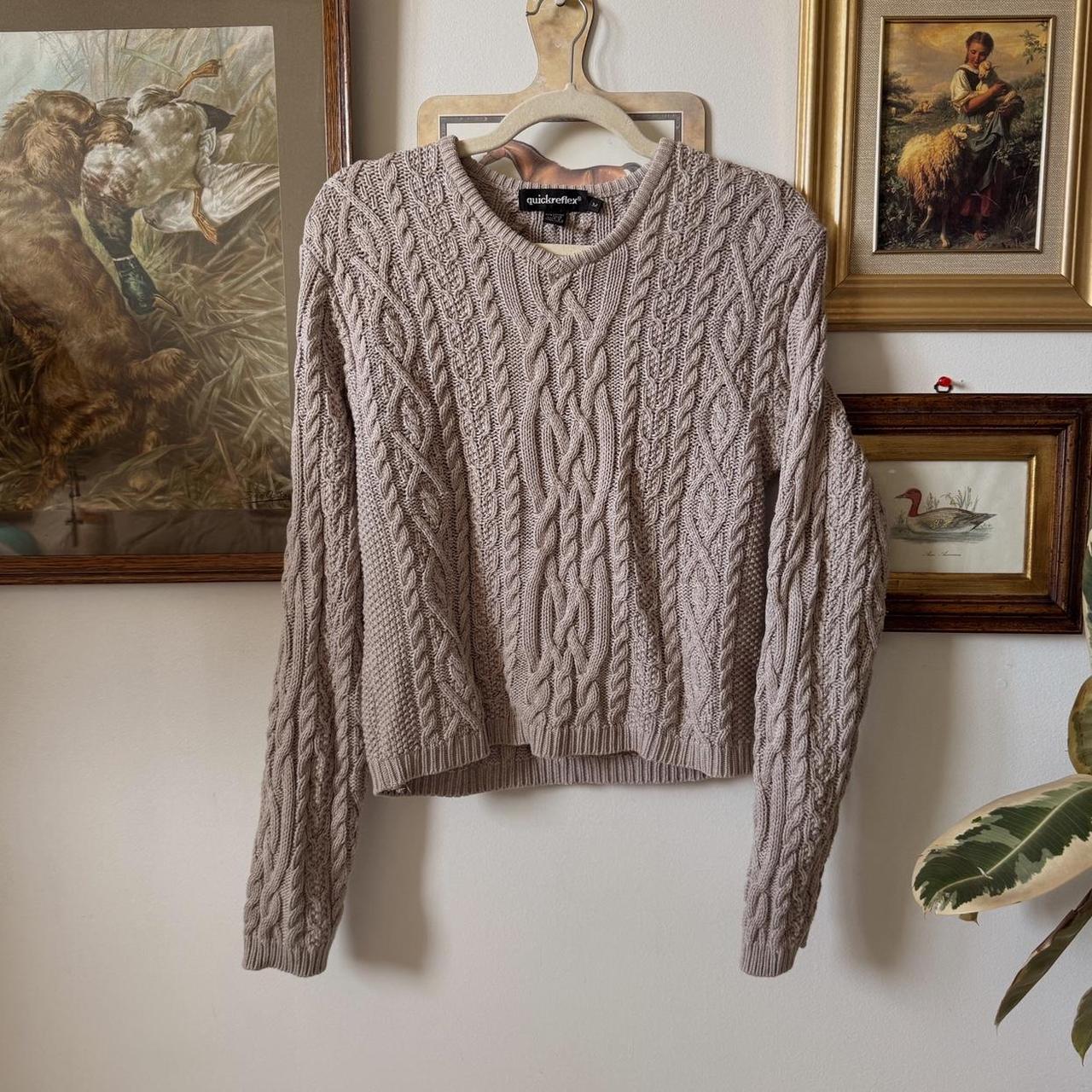 Oat cable knit sweater (S)