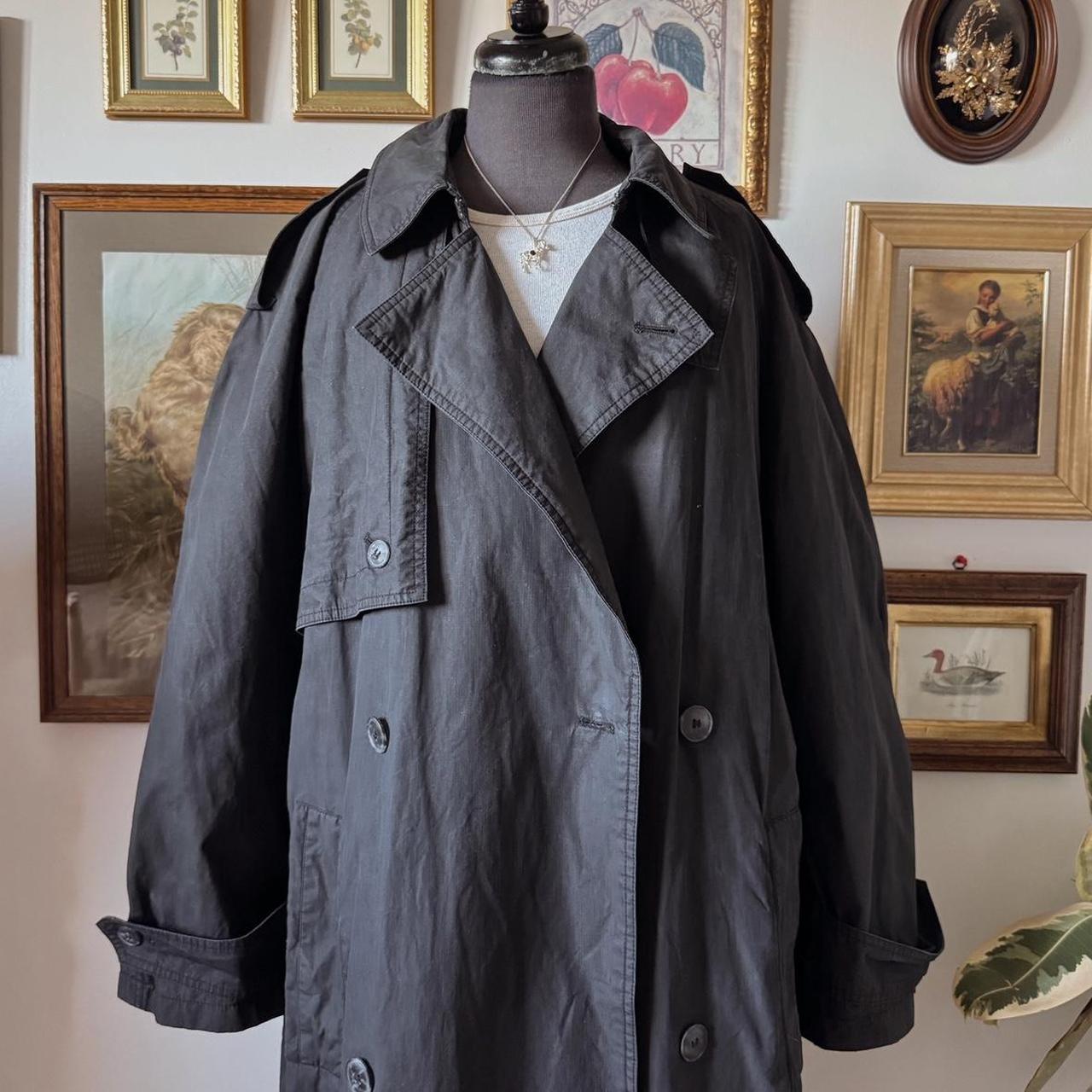 90s dark grey trench coat (XL)