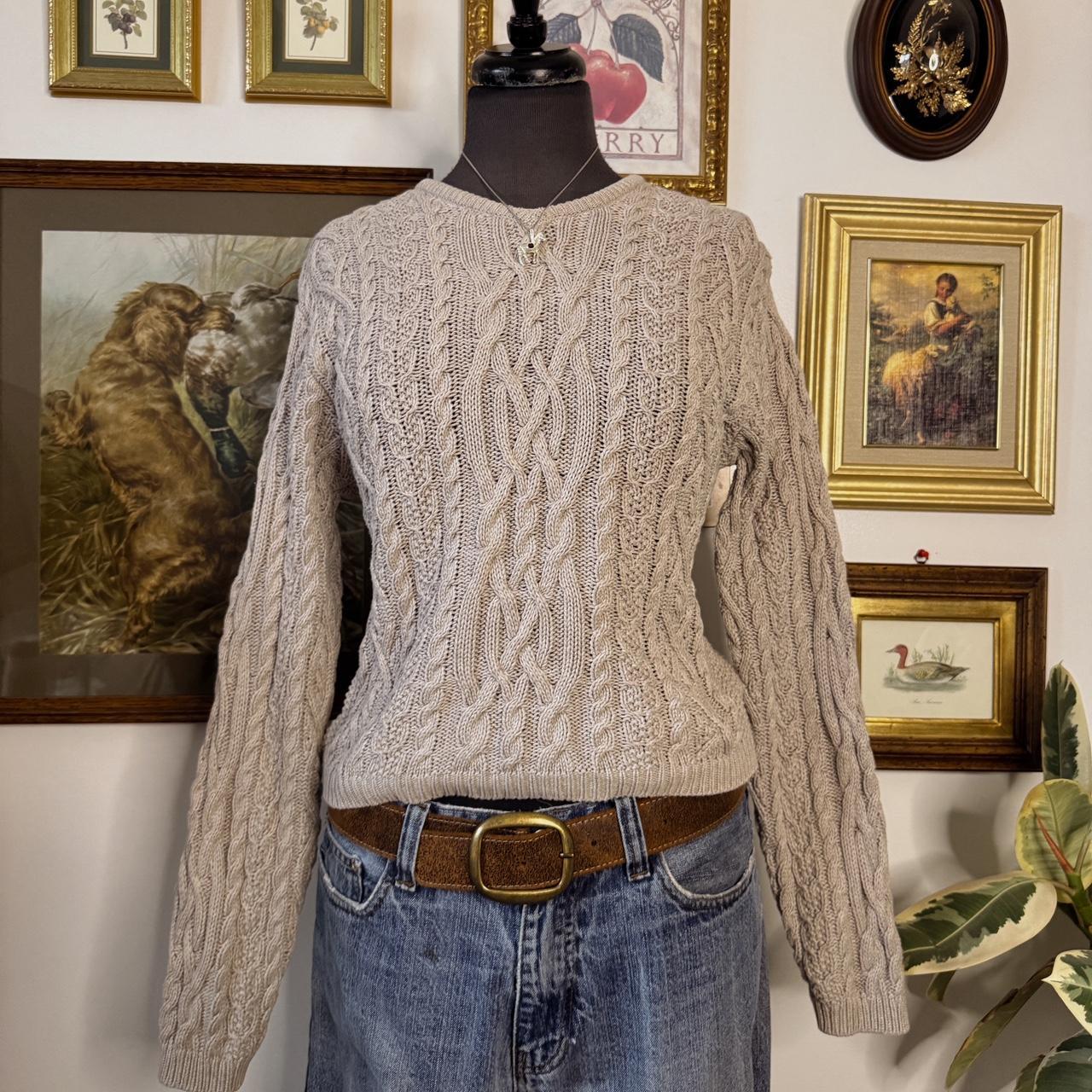 Oat cable knit sweater (S)