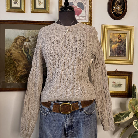 Oat cable knit sweater (S)