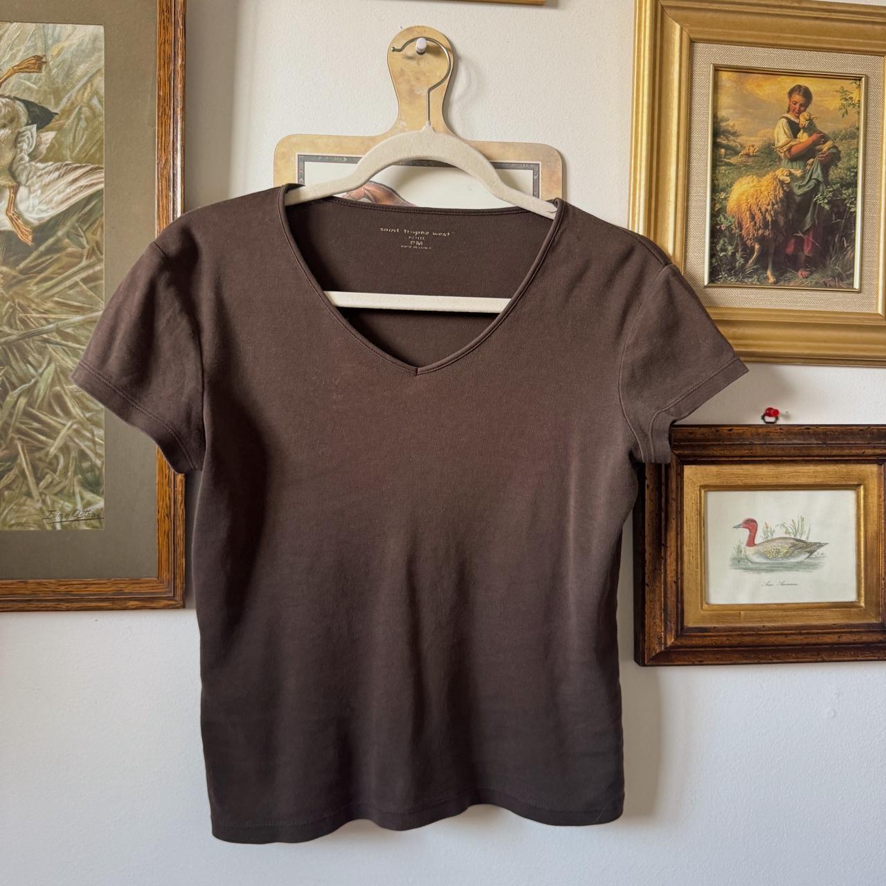Brown cotton baby tee (M)