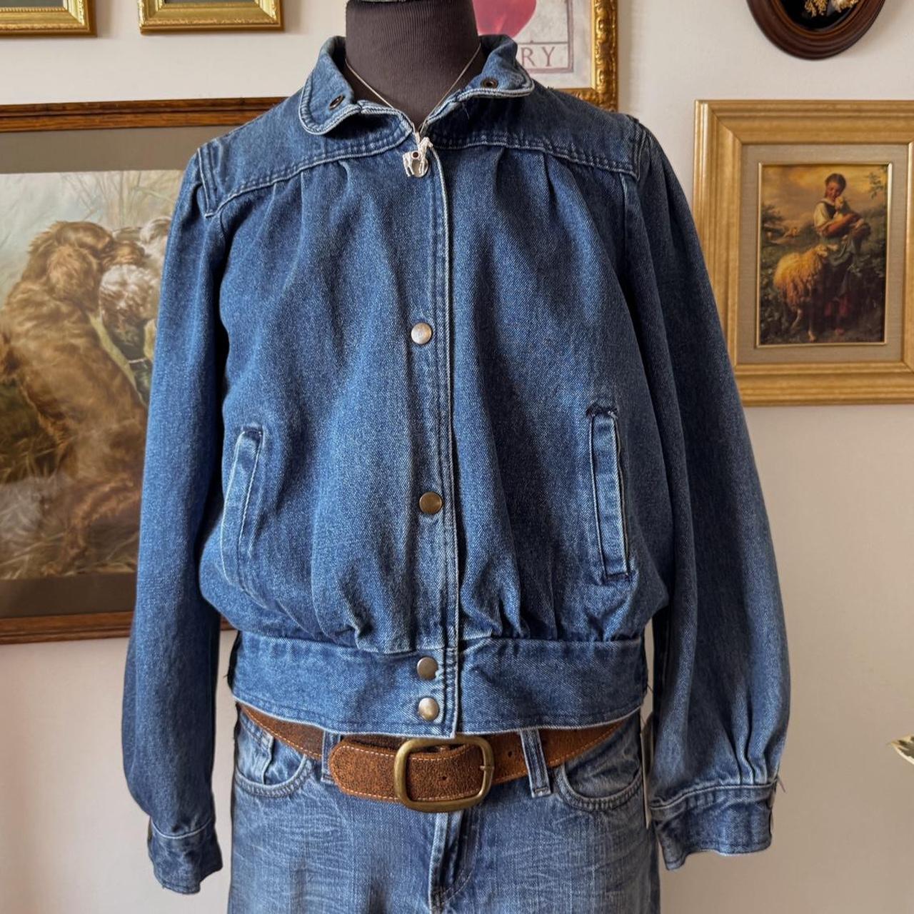 Vintage denim bomber jacket (M)