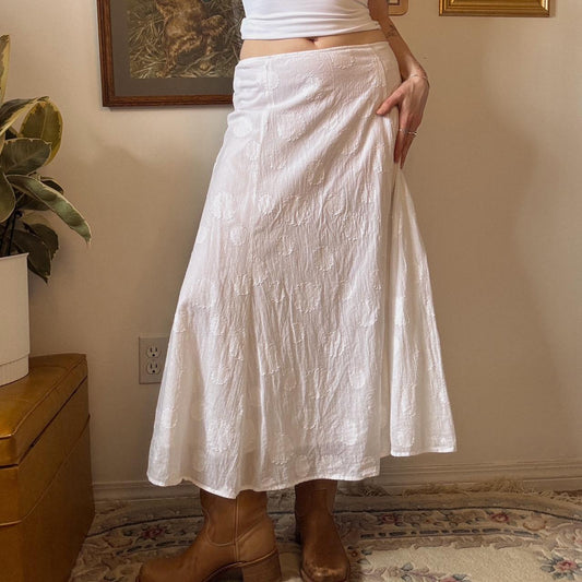 White 90s maxi skirt (31")